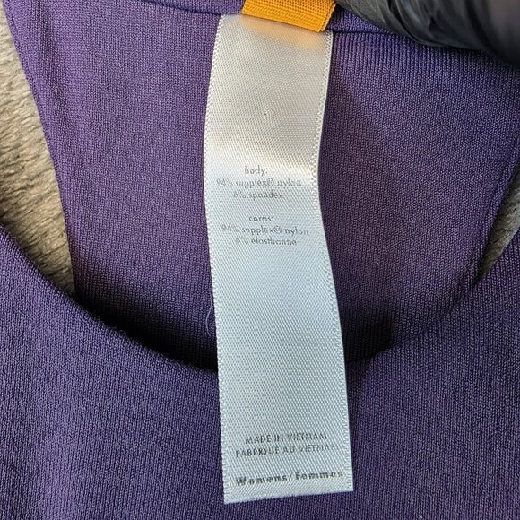 Lucy Dress Womens Small Purple Racerback Athletic A-Line Supplex Nylon Shelf Bra - Picture 3 of 8